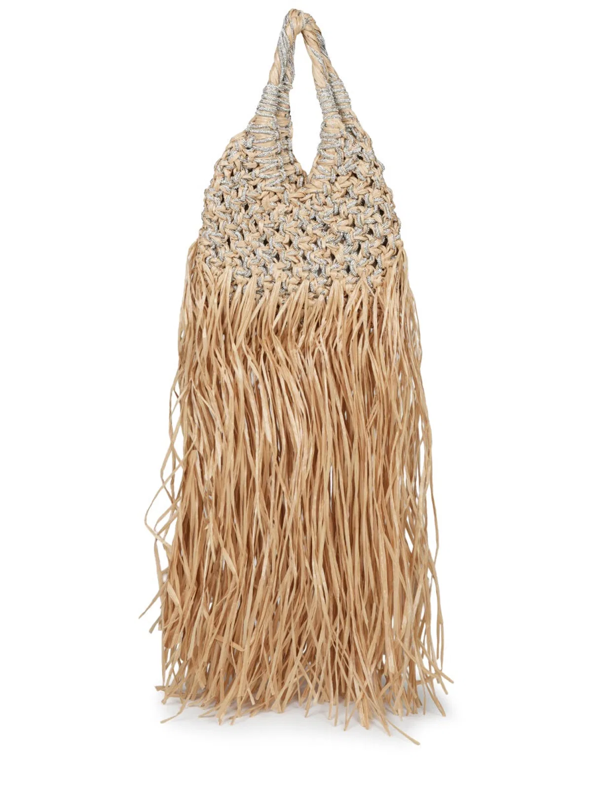Hibourama Beige Rafia Resina Handbags