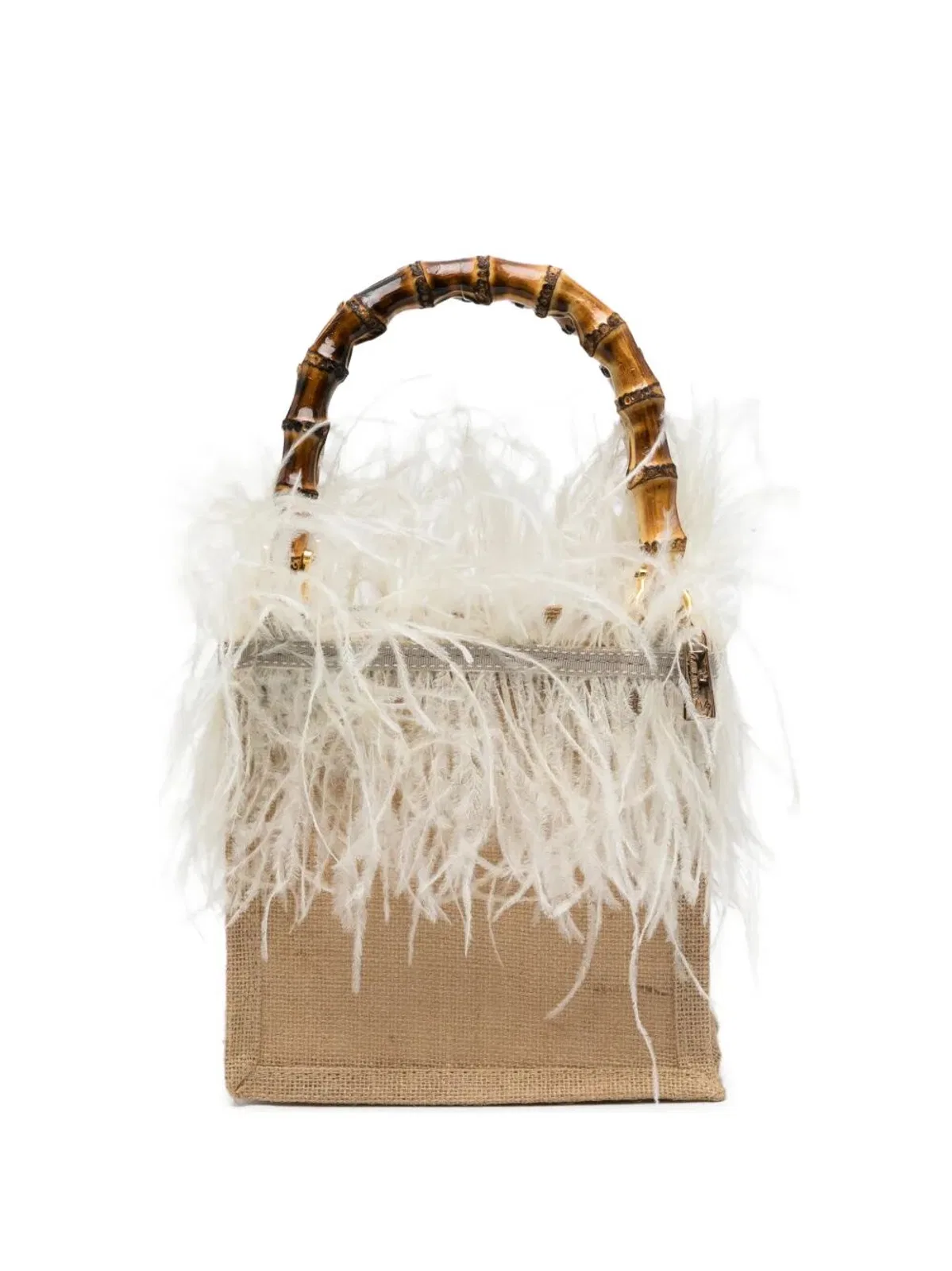 La Milanesa "Violeta" Yuta And Feathers Small Bag