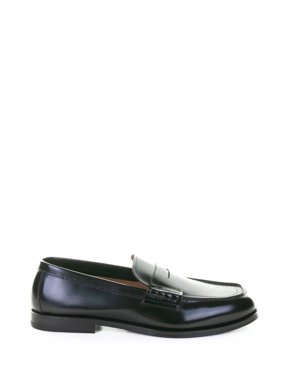 Henderson Black Leather Moccasin