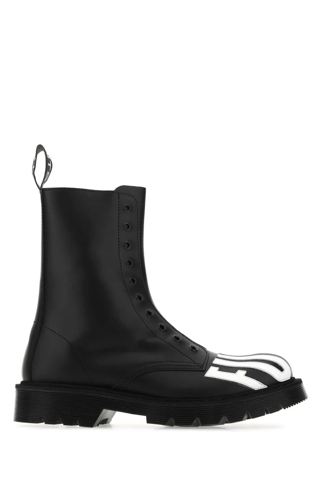 Vtmnts Black Leather Ankle Boots