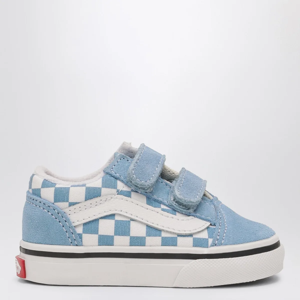 Vans White/Blue Old Skool Sneakers With Check