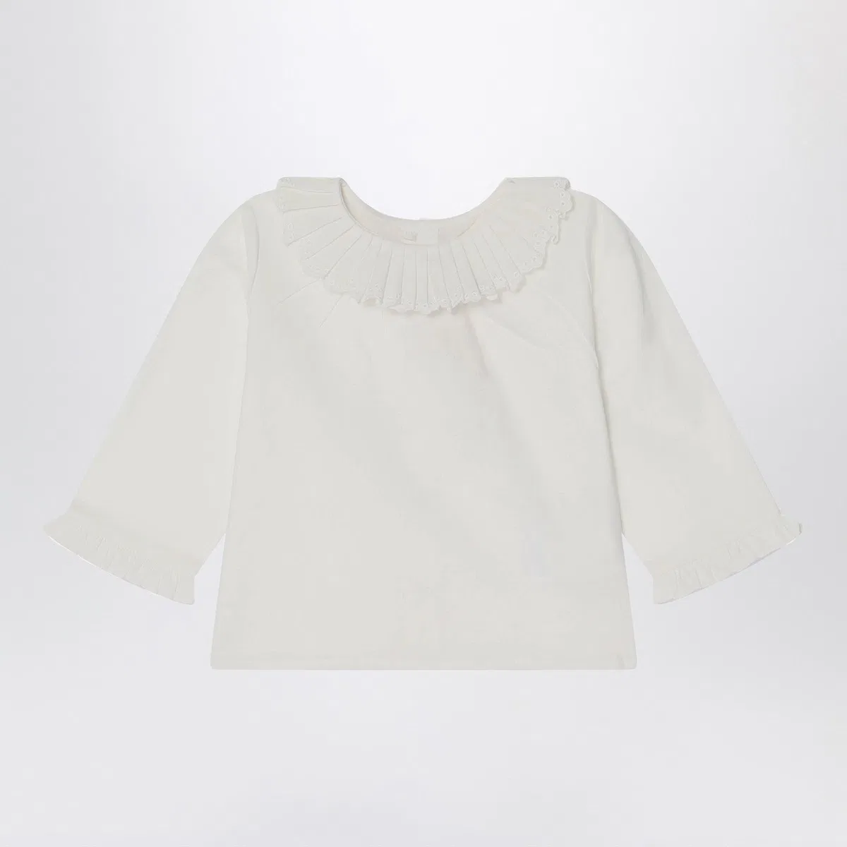 Bonpoint White Joliette Blouse With Ruffles