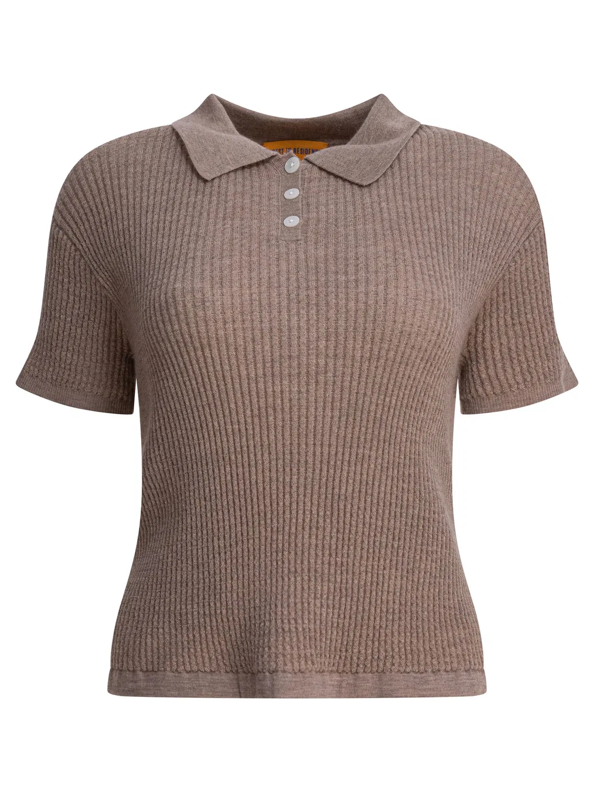 Guest In Residence Brown Cashmere Polo Shirt