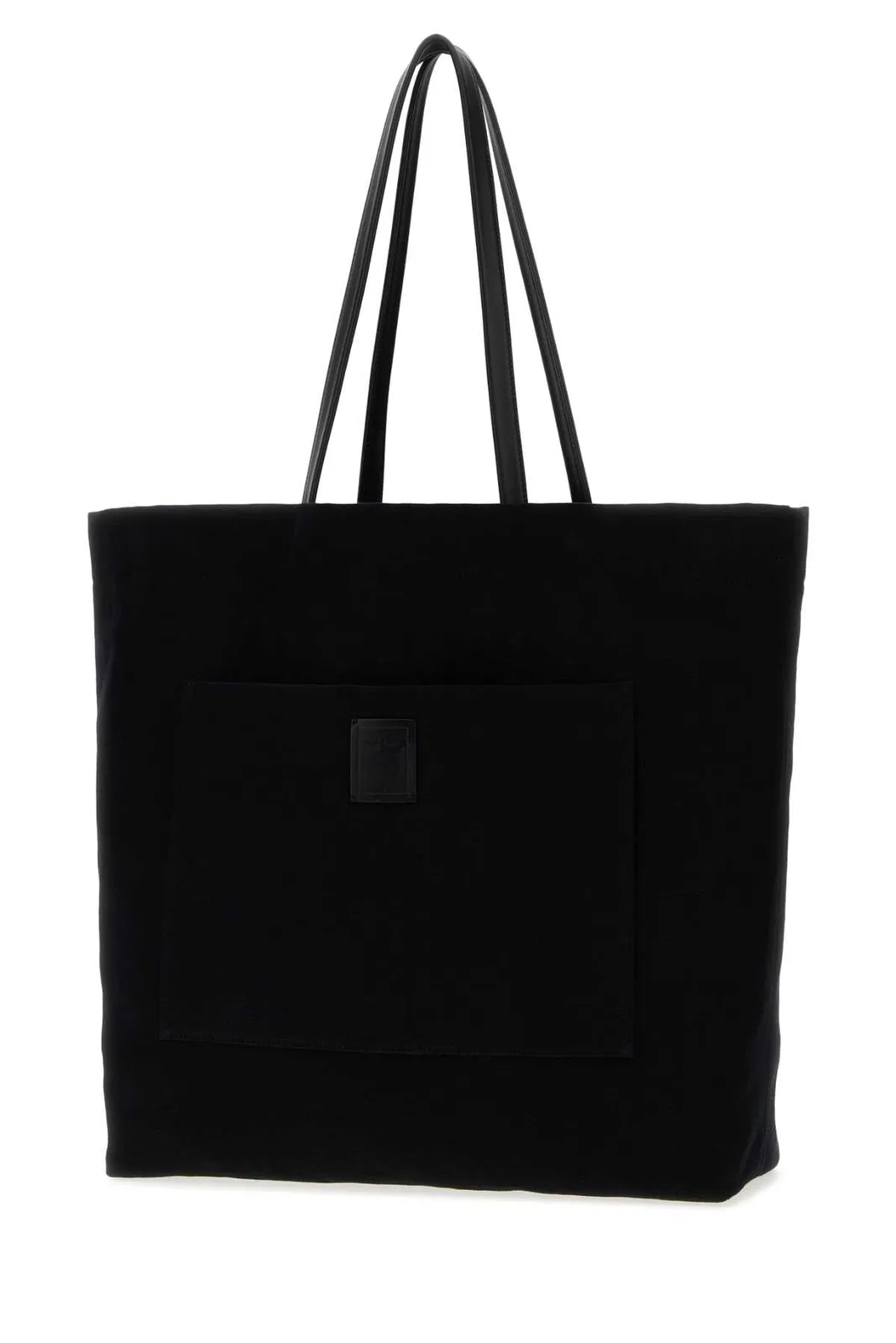 The Row Black Canvas Tori Shopping Bag