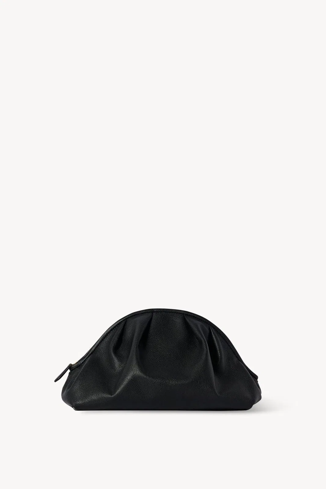 The Row Charlotte Pleated Clutch Black
