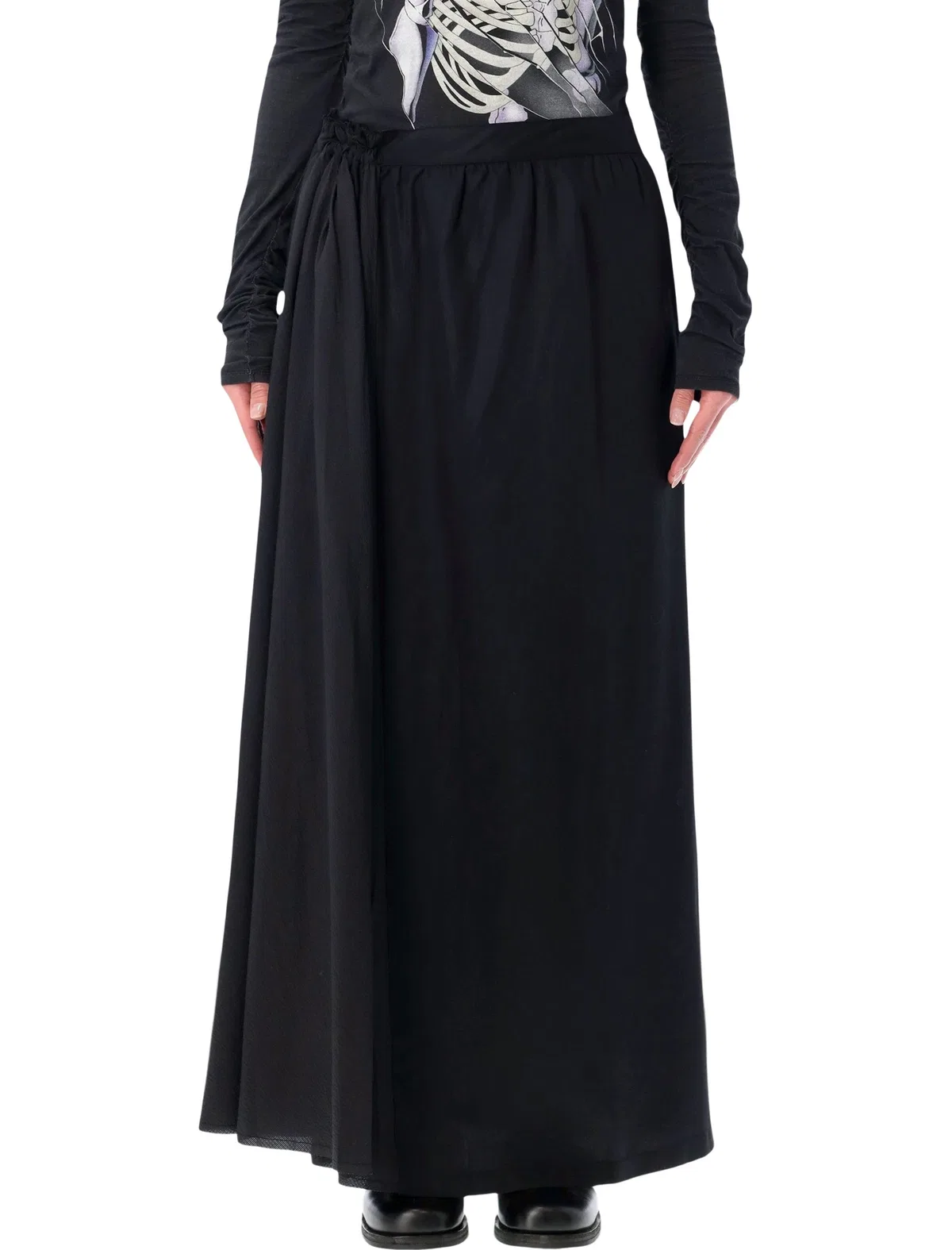 Our legacy Draping Black Beach Skirt