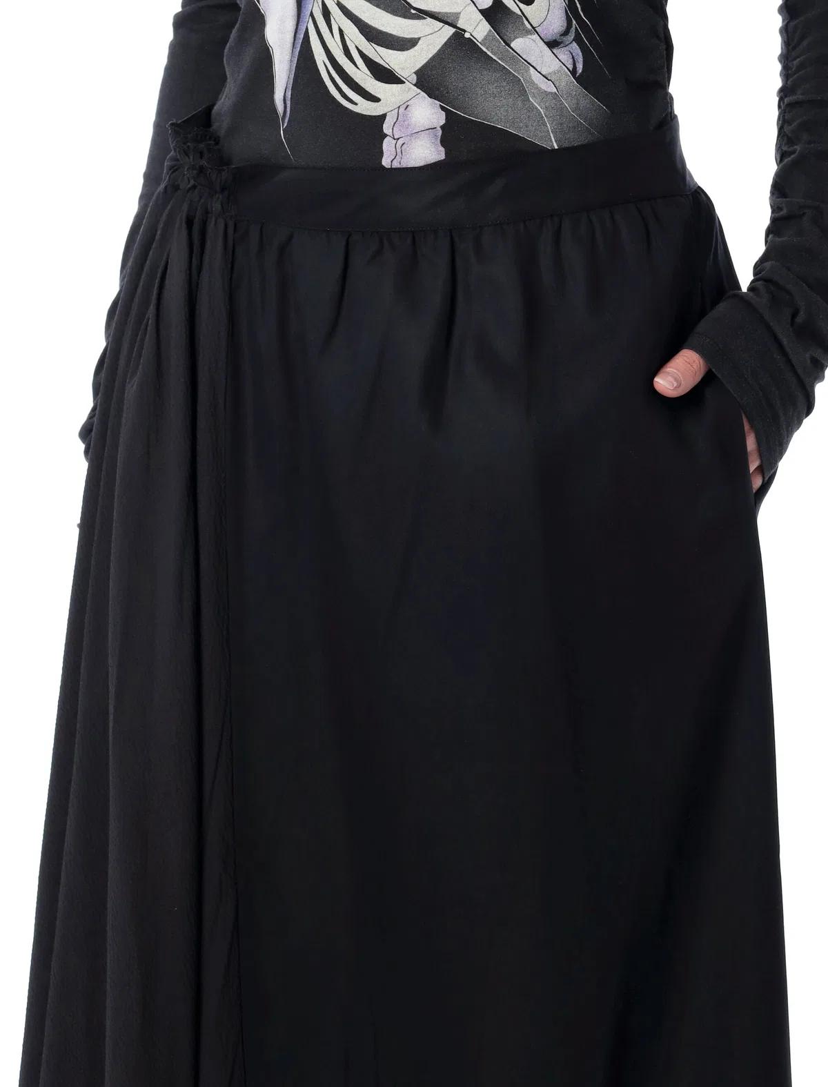 Our legacy Draping Black Beach Skirt