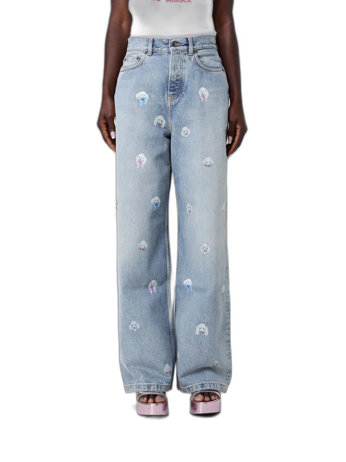 Fiorucci Light Blue Cotton Jeans