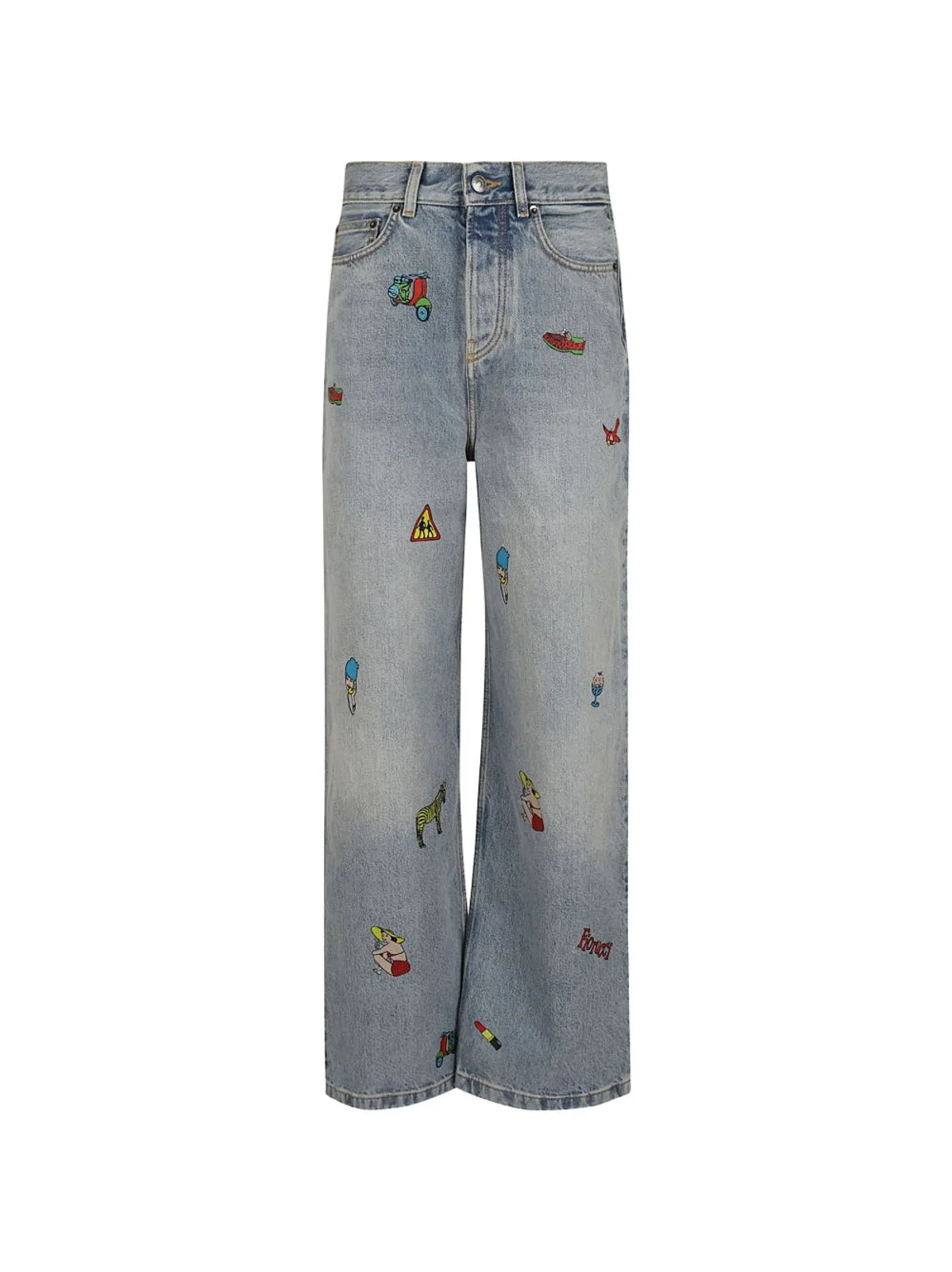 Fiorucci Light Blue Cotton Jeans