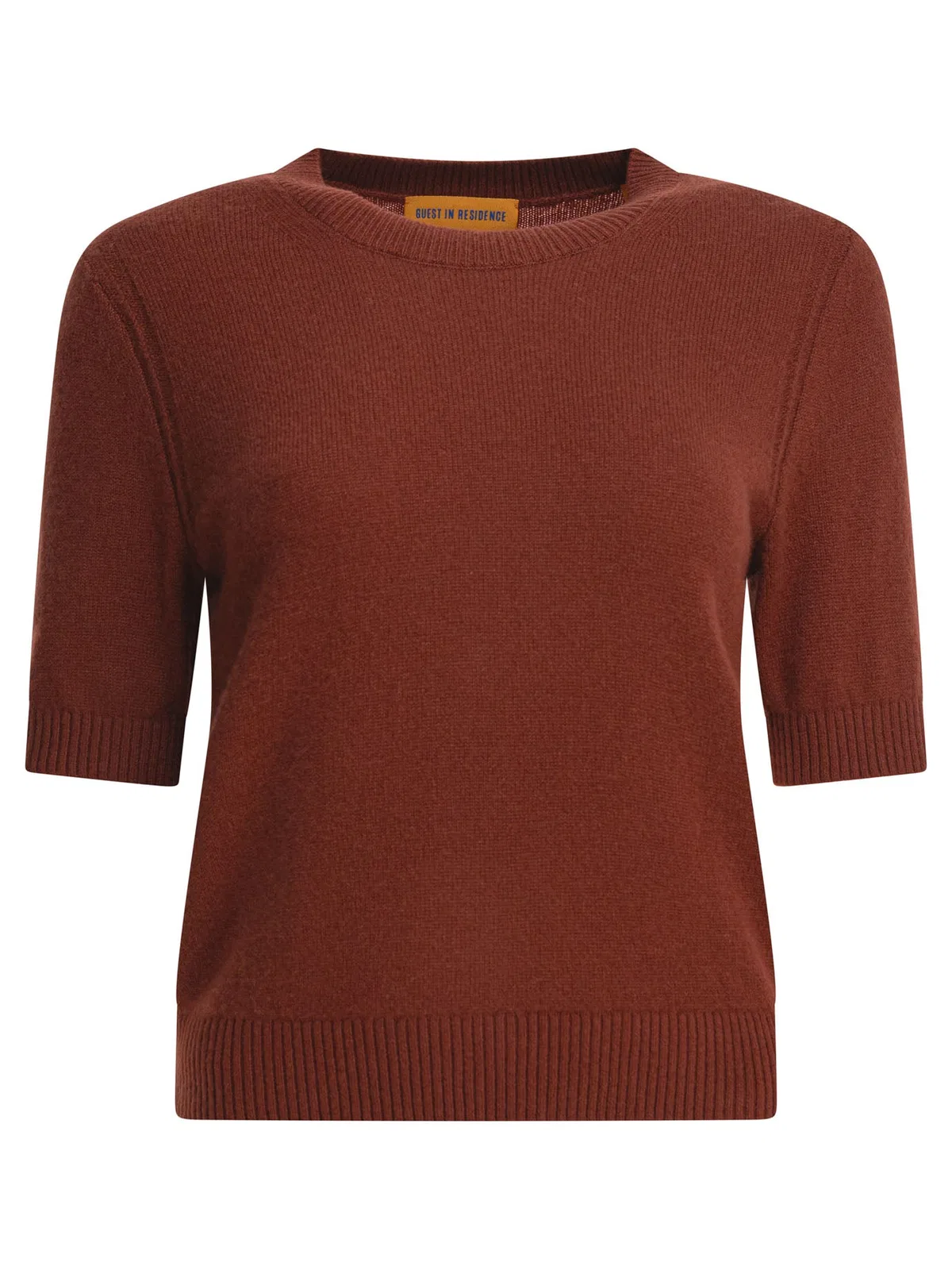 Guest In Residence Brown Cashmere T-Shirt