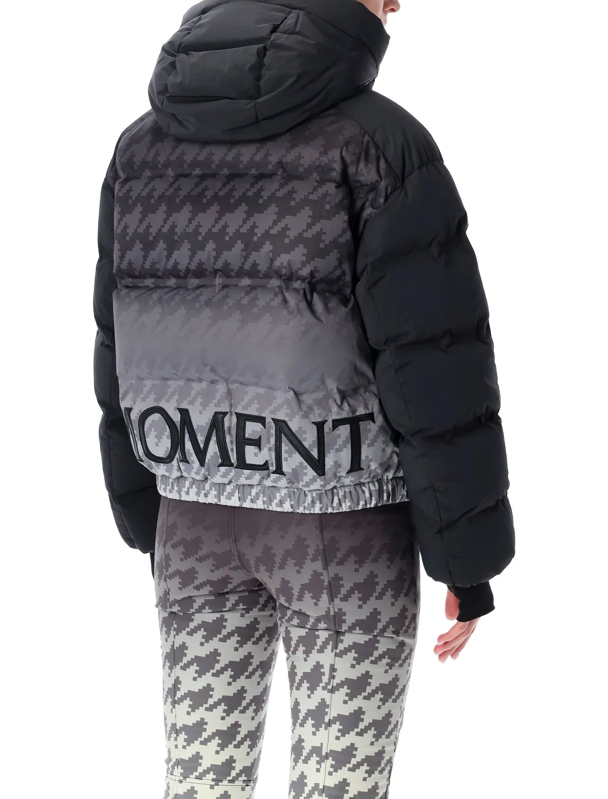 Perfect Moment Black Houndstooth Moment Technical Puffe