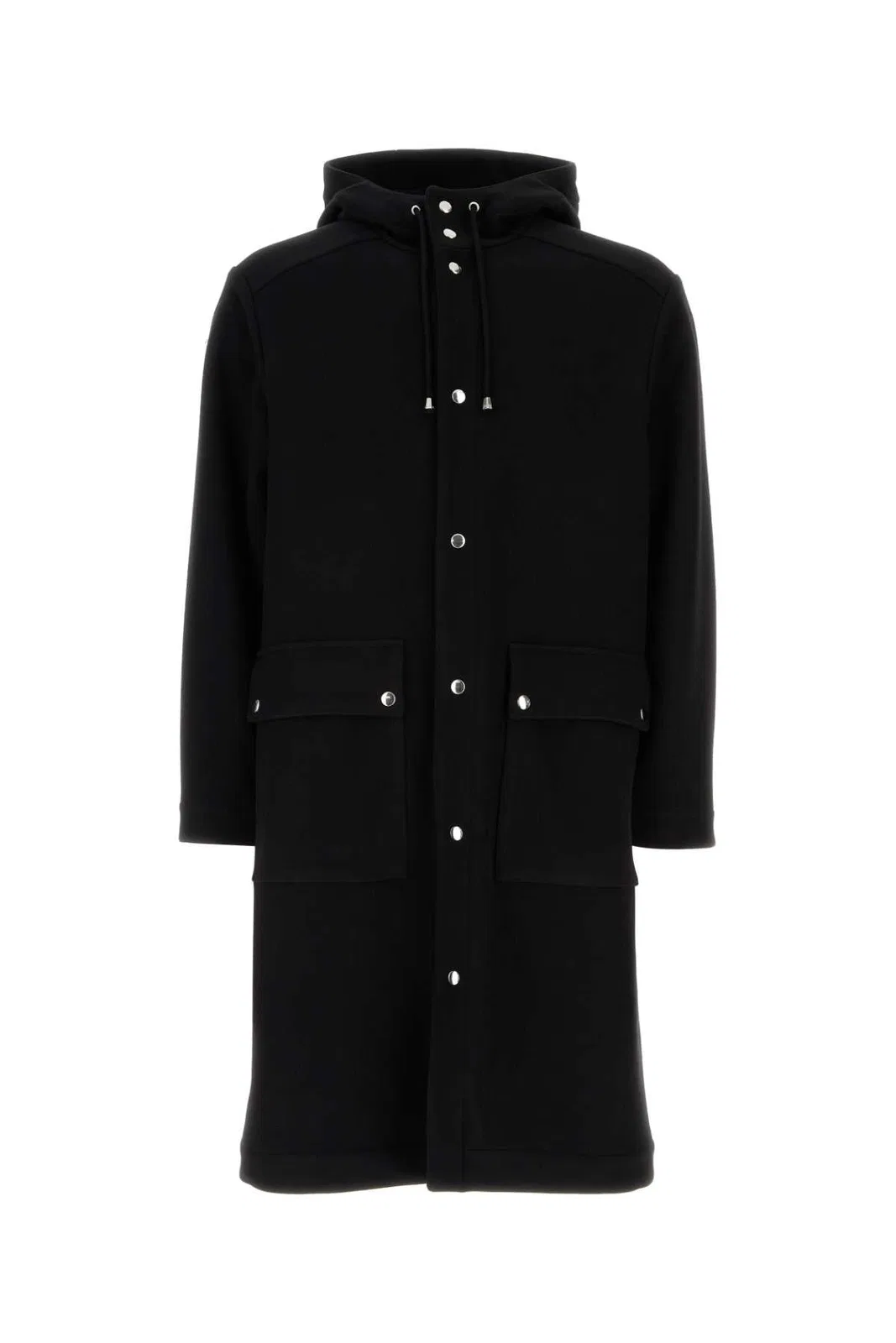 Aspesi Black Wool Blend Parka