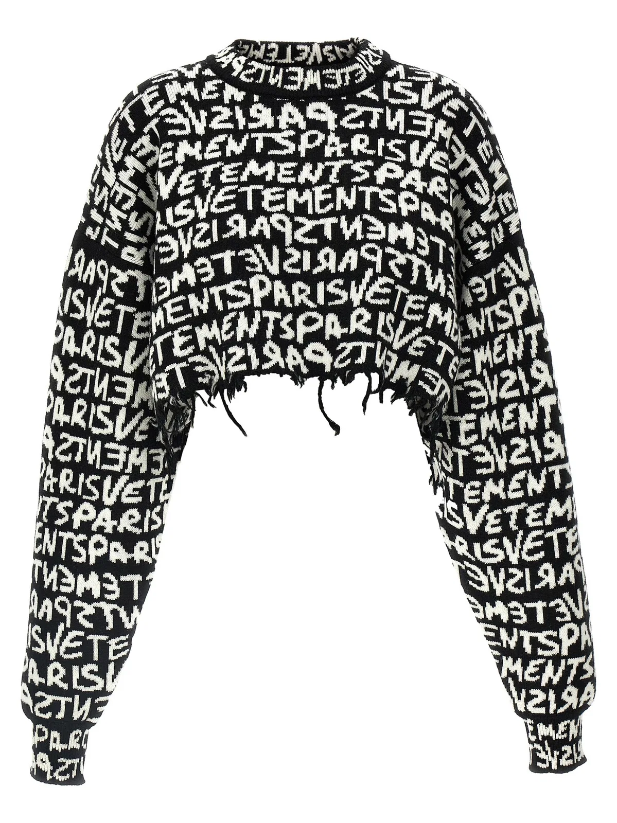Vetements 'Vetements Paris Monogram' Cropped Sweat
