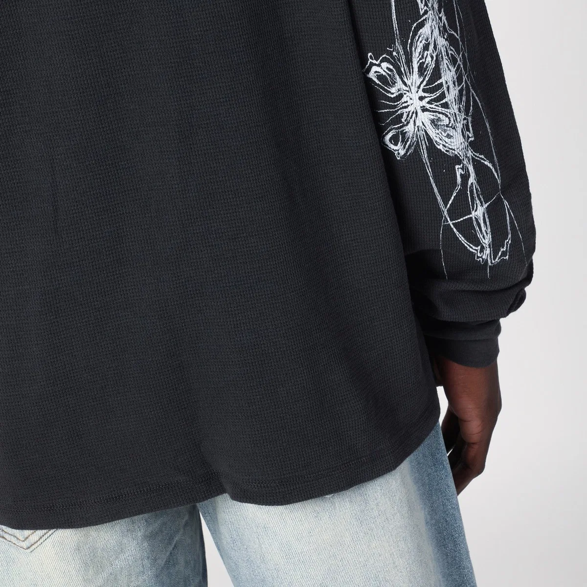Basketcase gallery Vintage Black Cotton Crewneck Sweater