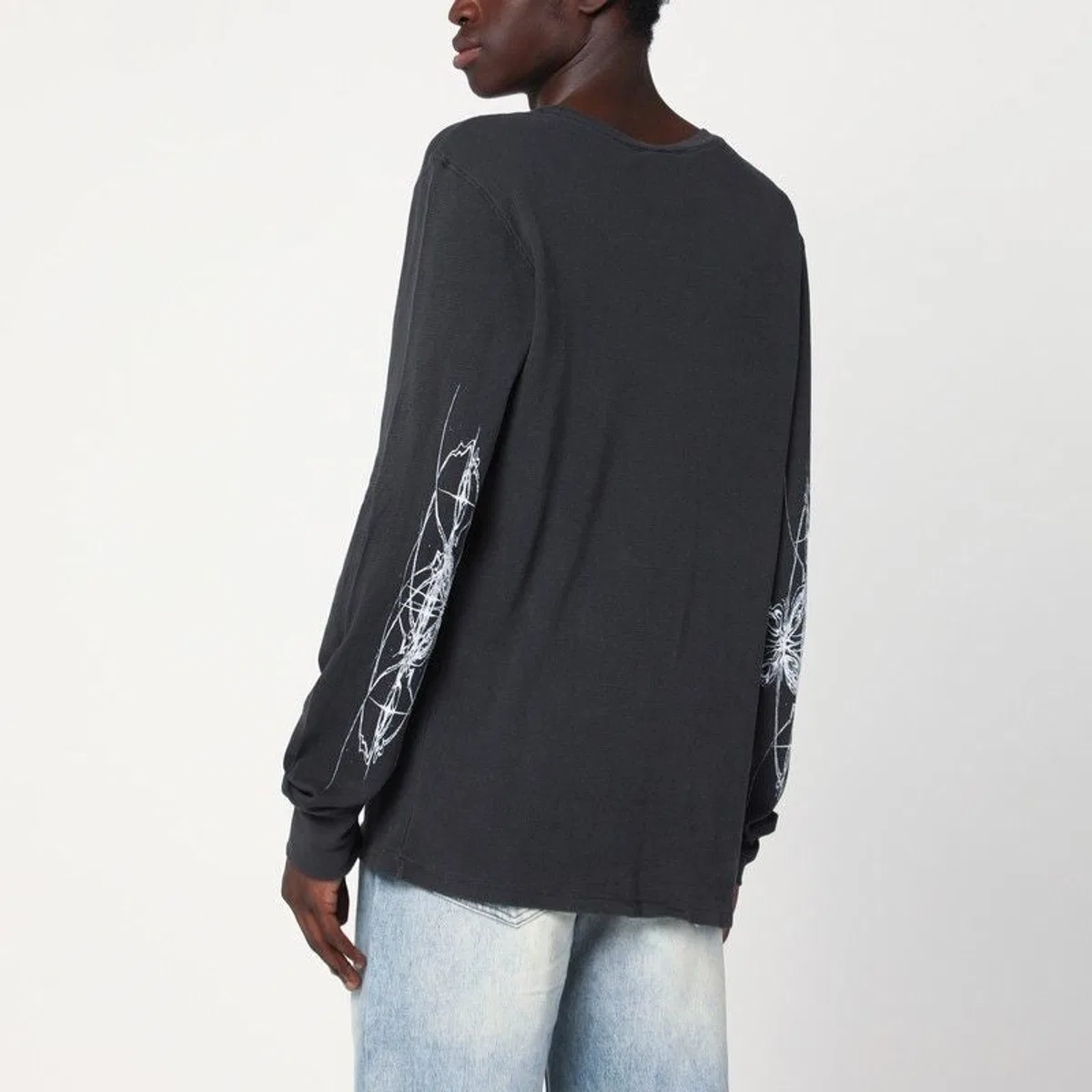 Basketcase gallery Vintage Black Cotton Crewneck Sweater
