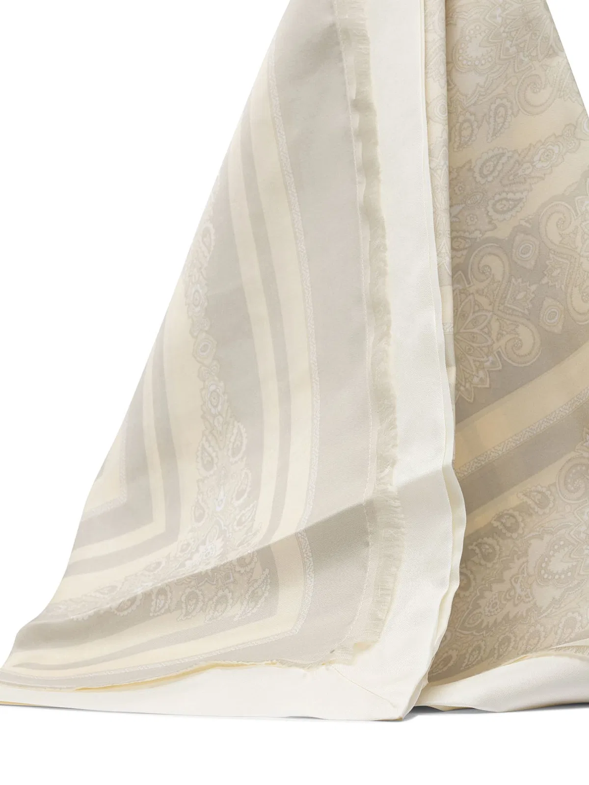Etro White Silk Scarf