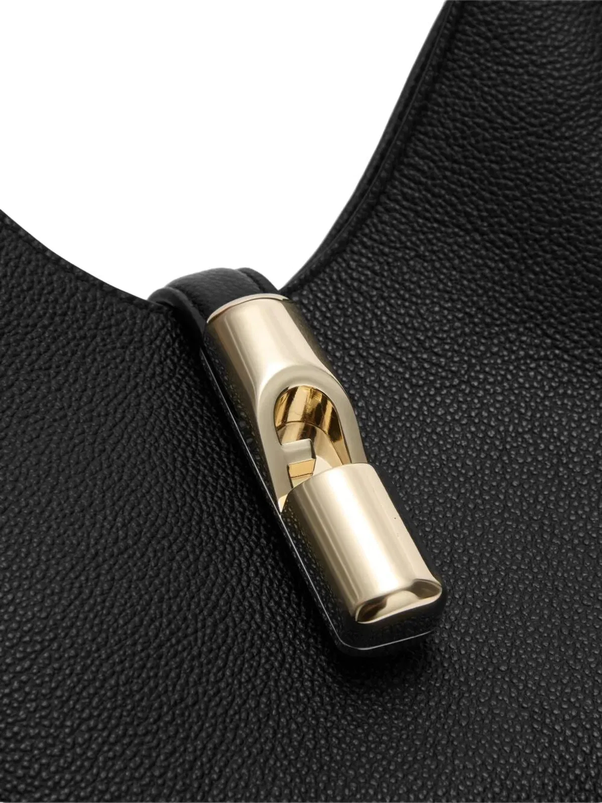 Furla Black Calfskin Leather Handbag