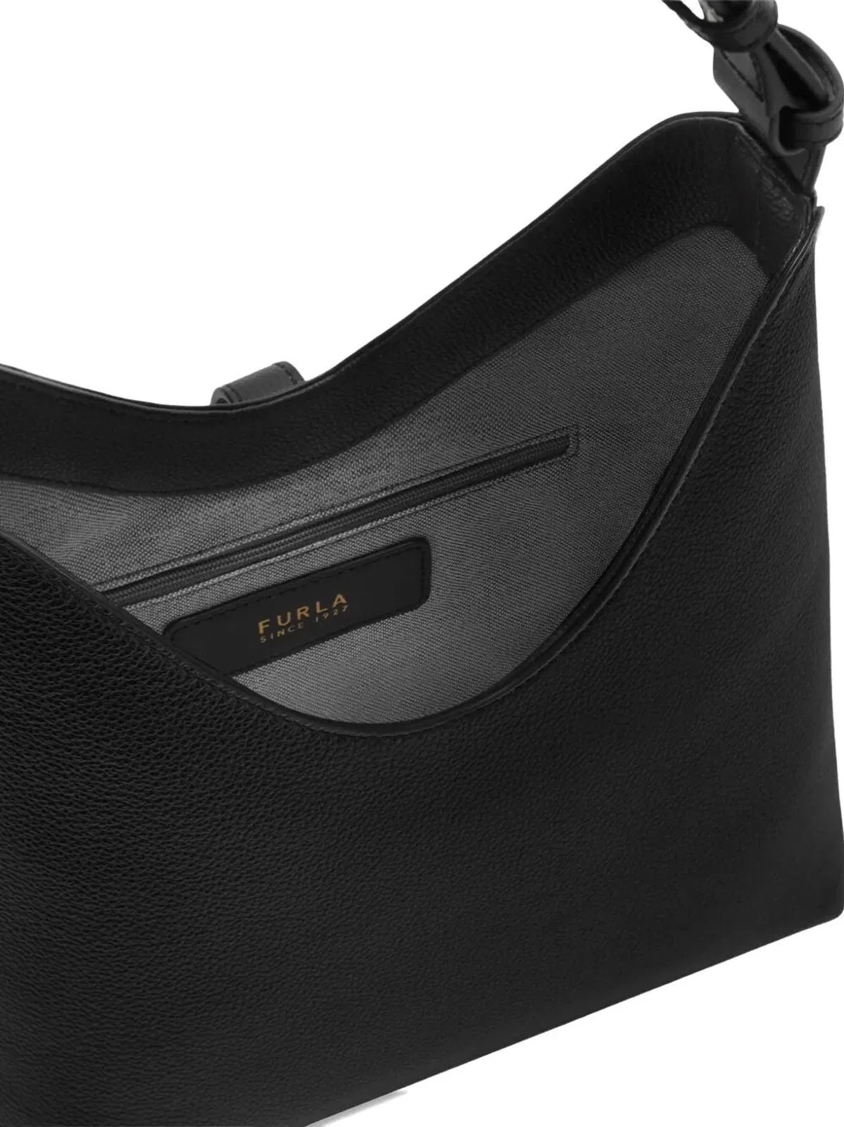 Furla Black Calfskin Leather Handbag
