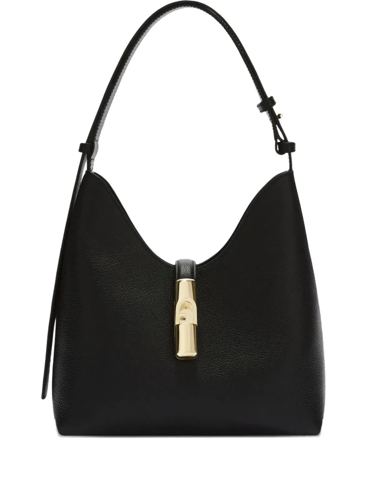 Furla Black Calfskin Leather Handbag