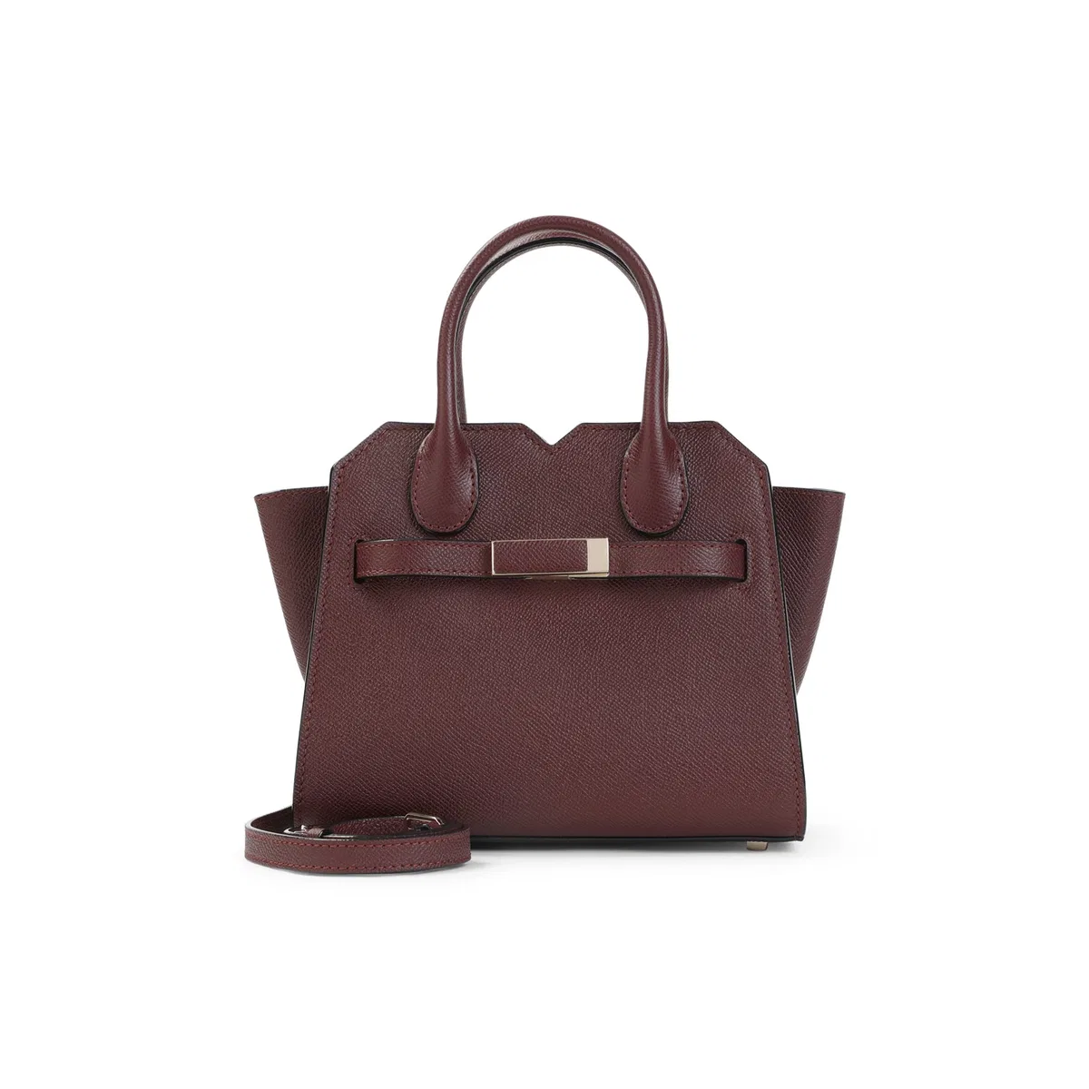 Valextra Amaranto Calf Leather Milano Micro Bag