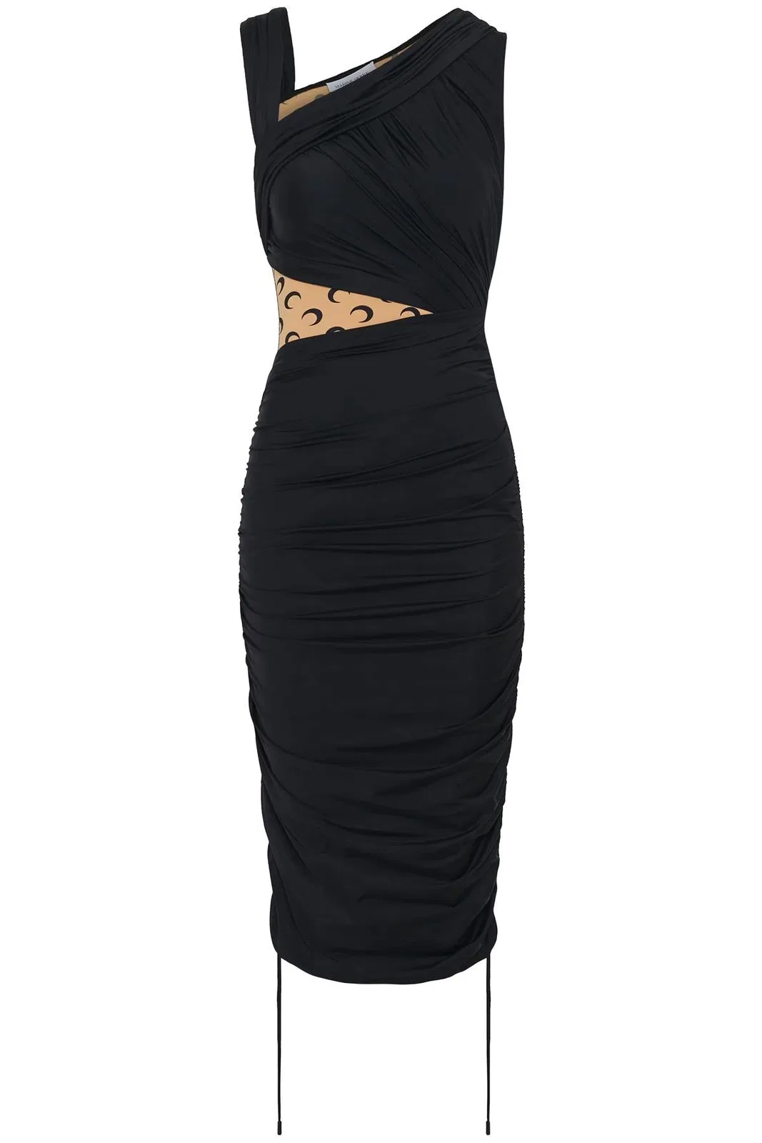 Marine Serre Black Stretch Nylon Dress