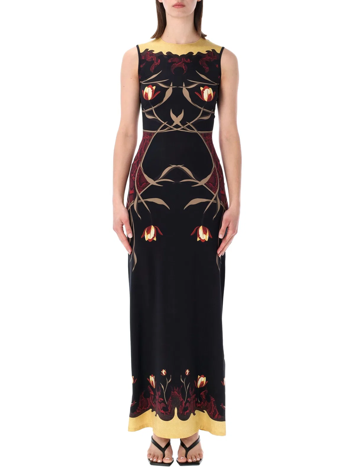 Marine Serre Long Dress Flower Print