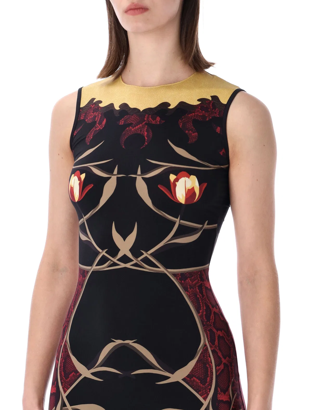 Marine Serre Long Dress Flower Print