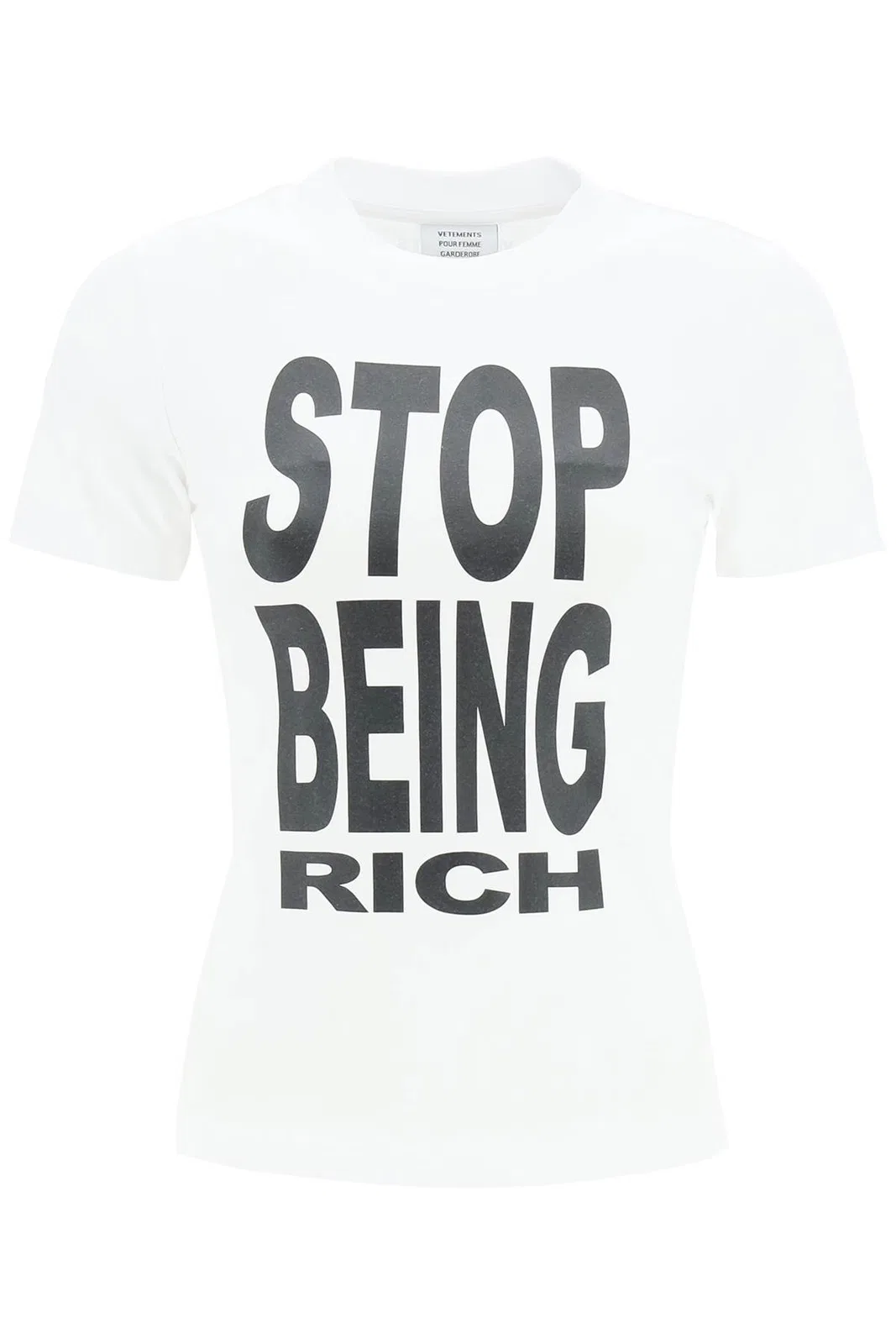 Vetements White Cotton T-Shirt