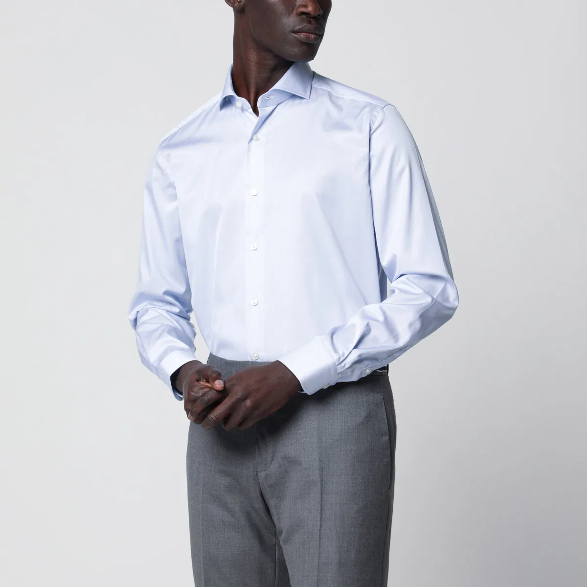 Xacus Travel Tailor Fit Light Blue Shirt