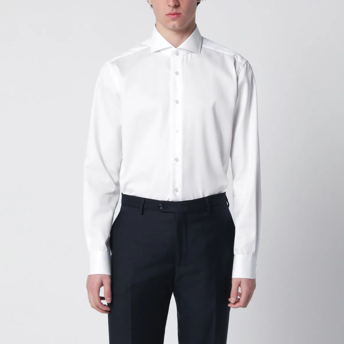 Xacus White Travel Cotton Shirt