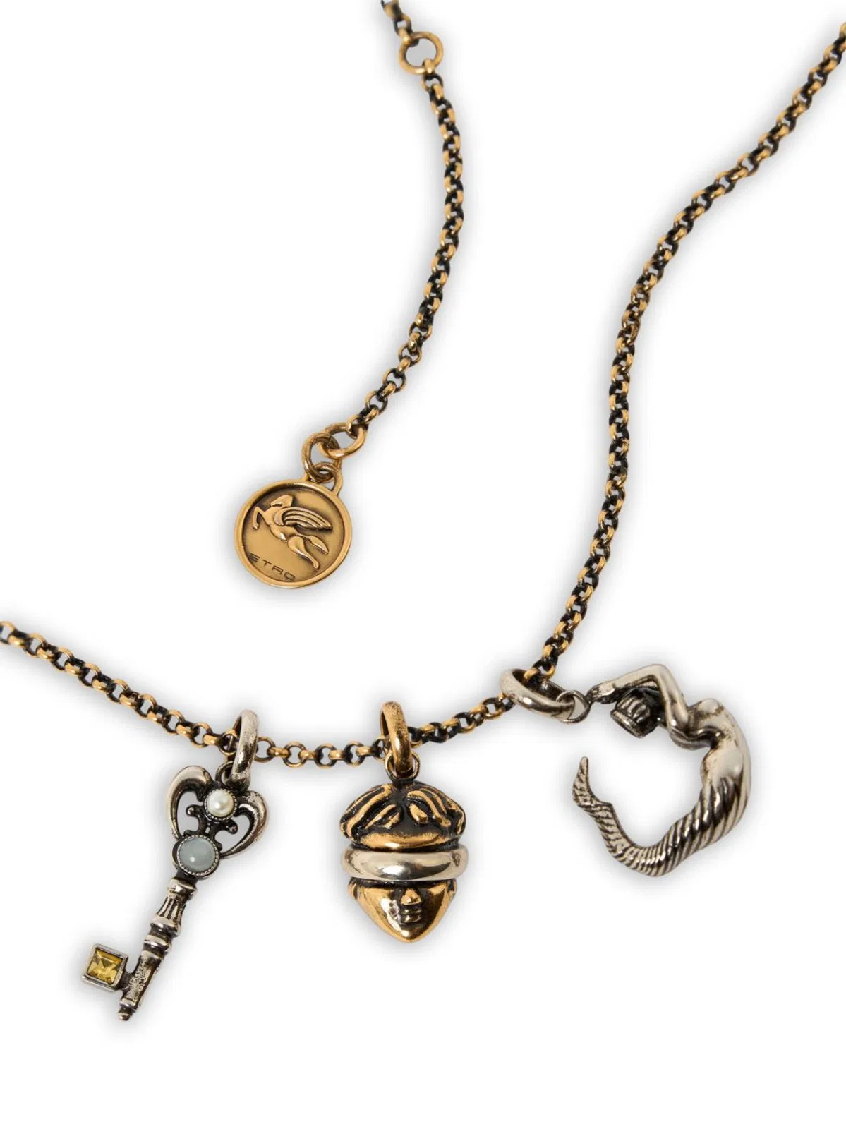 Etro Gold Brass Necklaces