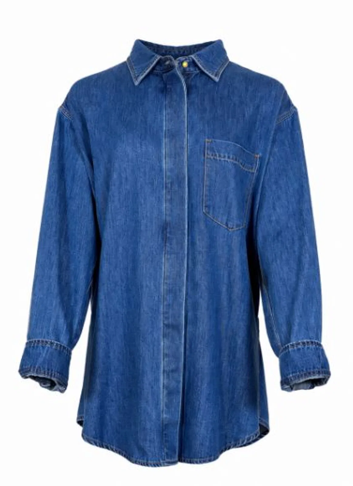 Darkpark Blue Cotton Classic Collar Shi