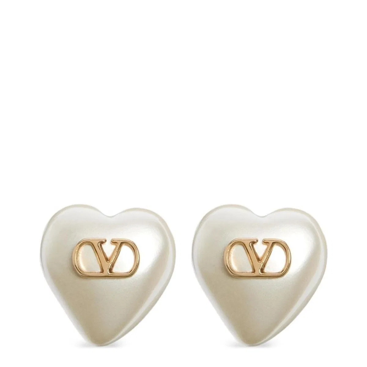 Valentino Vlogo Signature Metal And Pearl Earrings