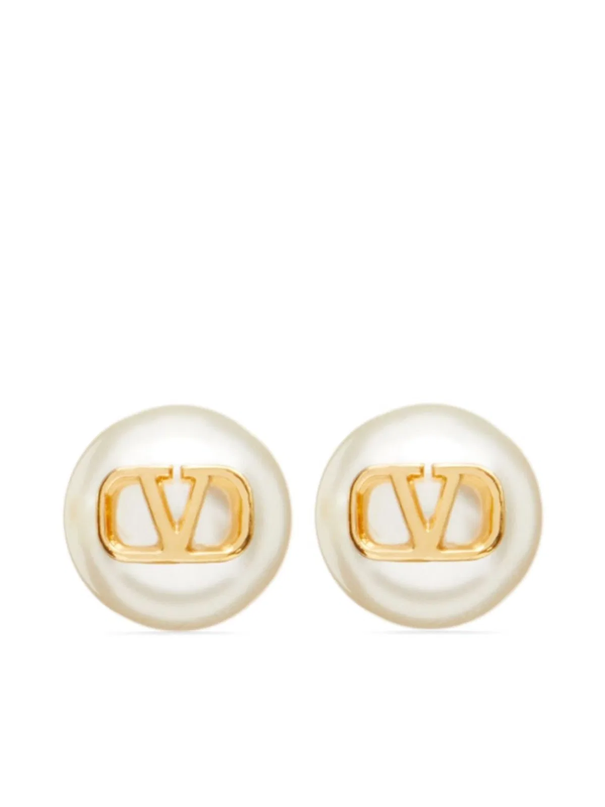 Valentino Vlogo Signature Earrings With Pearls