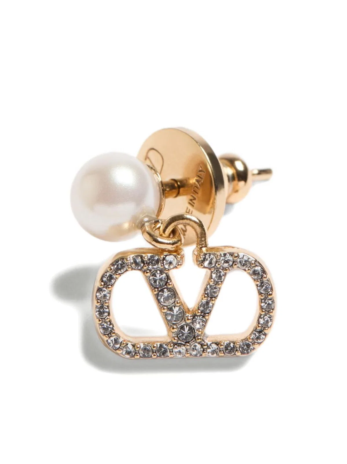 Valentino Garavani Vlogo Signature Strass Pearl Earrings