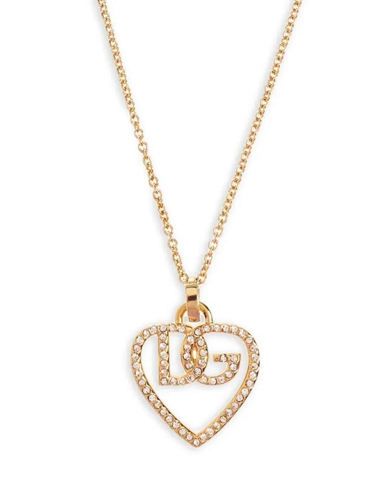 Dolce Gabbana Dolce & Gabbana Strass Logo Necklace
