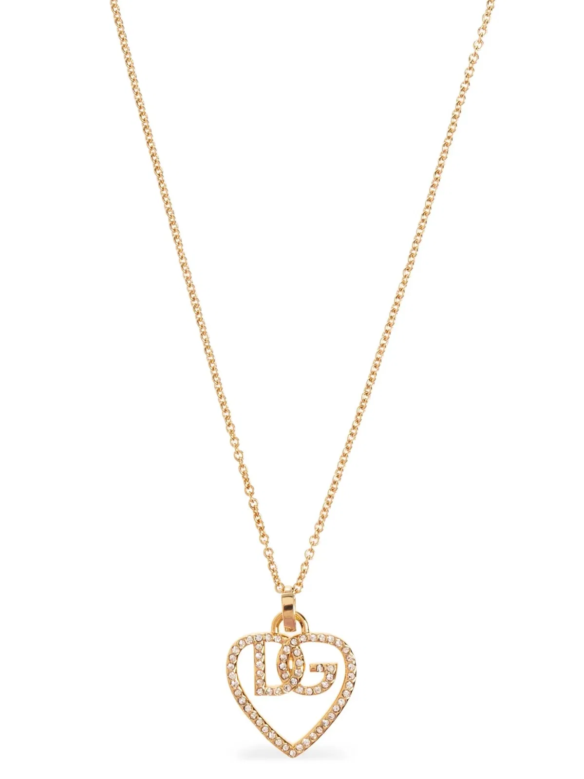 Dolce Gabbana Dolce & Gabbana Strass Logo Necklace