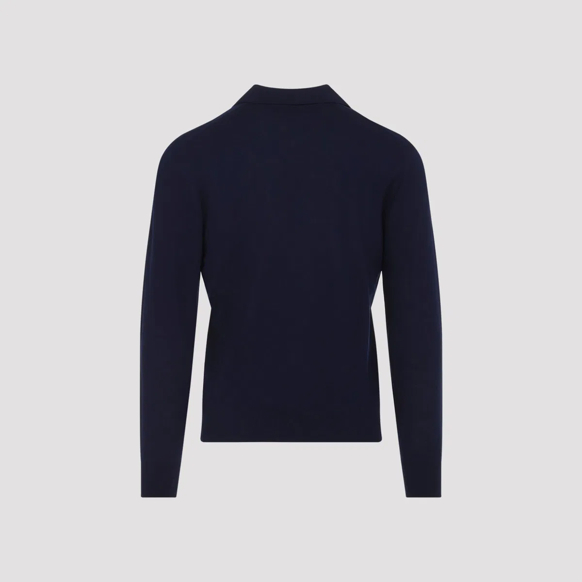 Sease Navy Blue Ultra Fine Virgin Wool Polo
