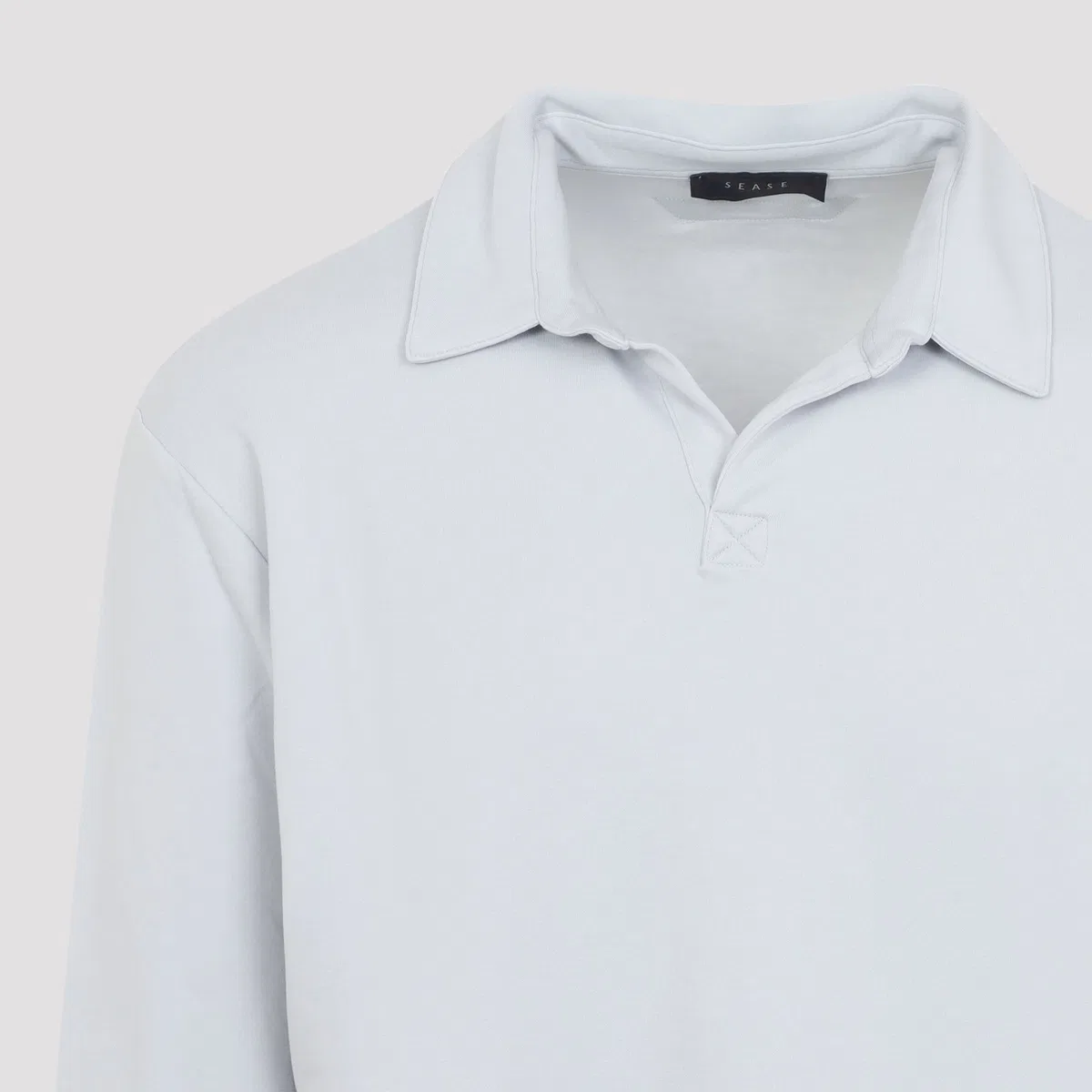 Sease Supima Grey Cotton Polo Shirt