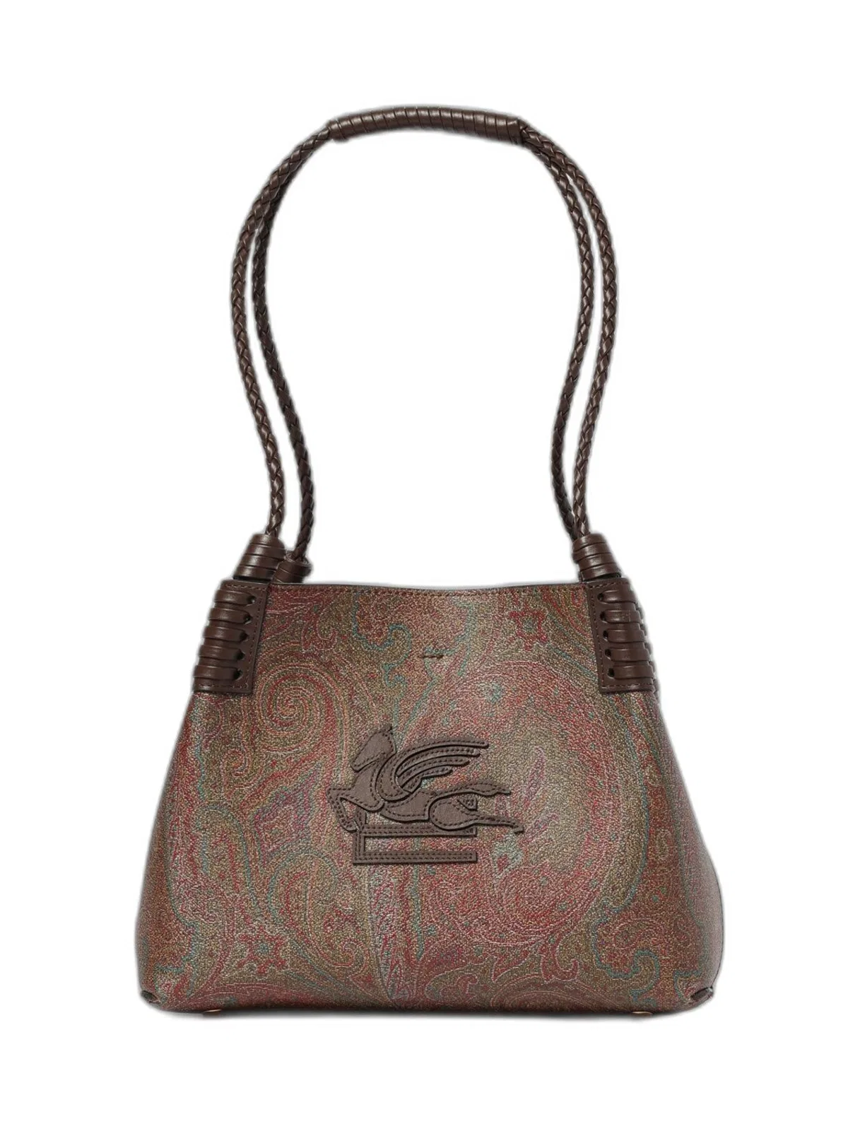 Etro Libra S Brown Basket Bag Amebas Logo