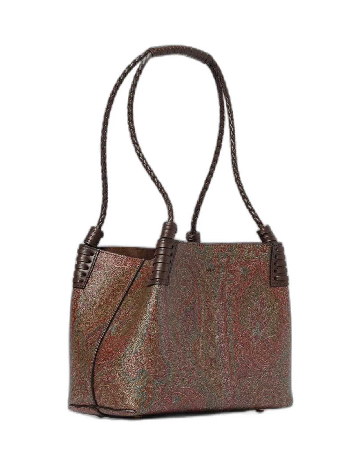 Etro Libra S Brown Basket Bag Amebas Logo