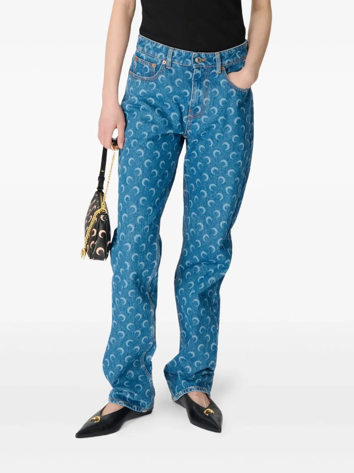Marine Serre Moon Laser Jeans