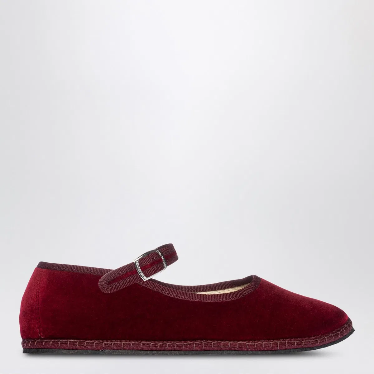 Vibi Venezia Mary Jane In Burgundy Velvet
