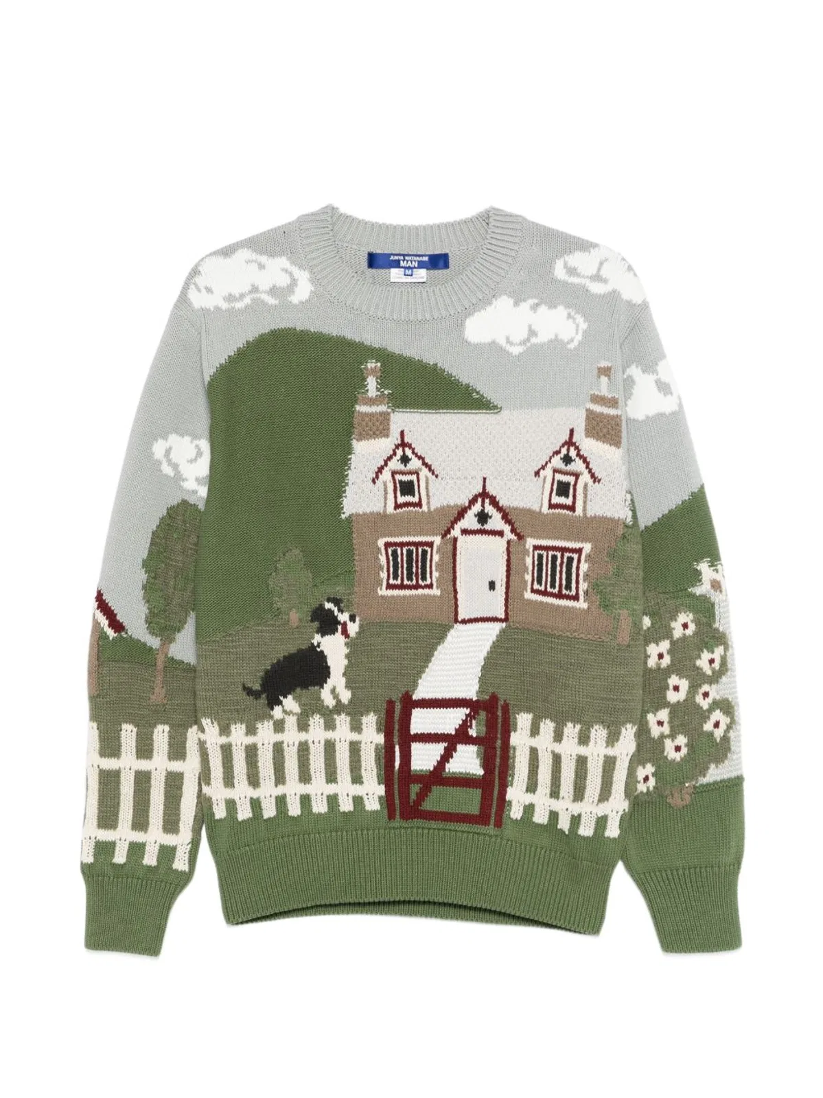 Junya Watanabe Printed Cotton Crewneck Sweater