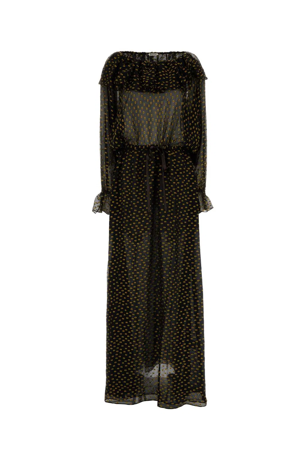 Bode Embroidered Silk Blend Stadium Dress