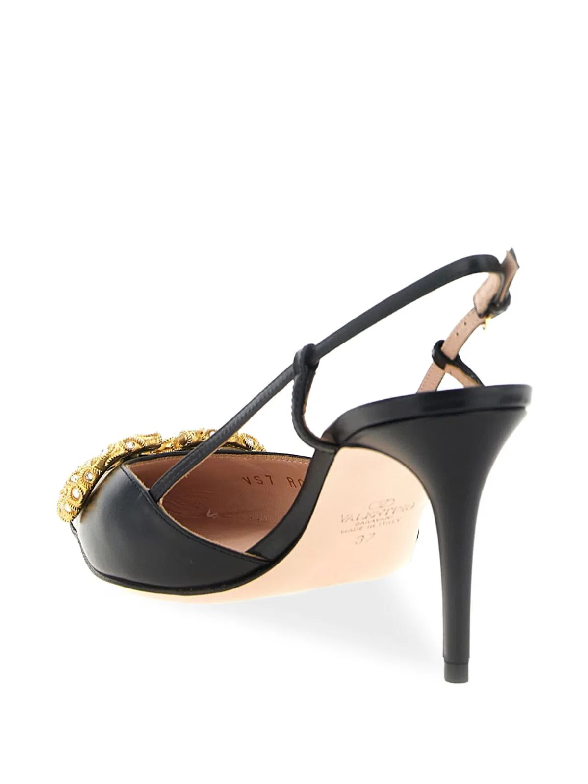 Valentino Garavani Vlogo Signature Leather Slingback Pumps