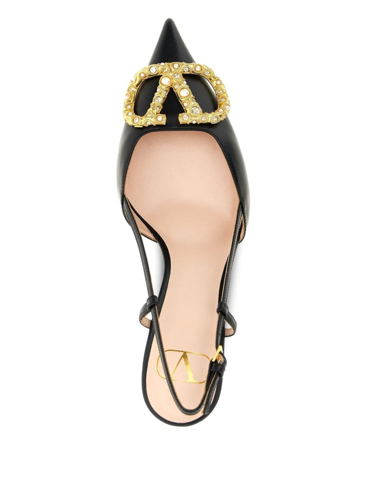 Valentino Garavani Vlogo Signature Leather Slingback Pumps