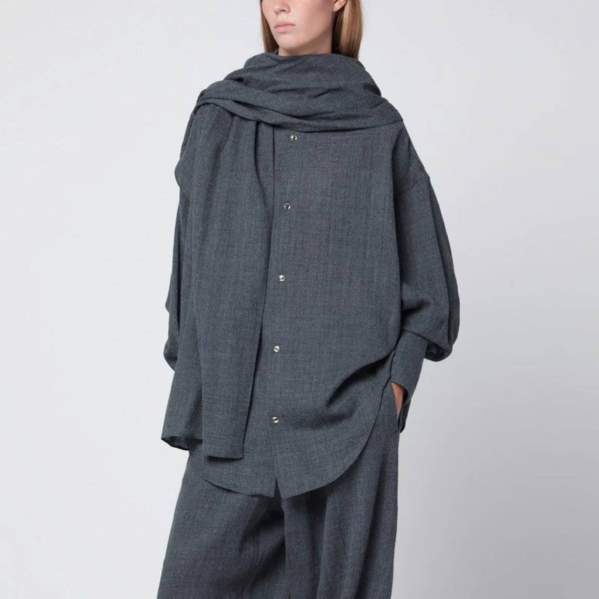 Darkpark Georgia Shirt With Removable Wool Scarf