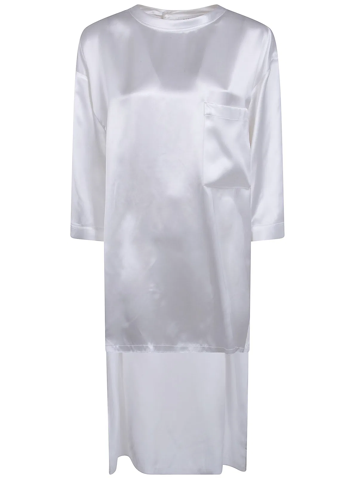 Darkpark "Tara" Satin Asymmetric Shirt