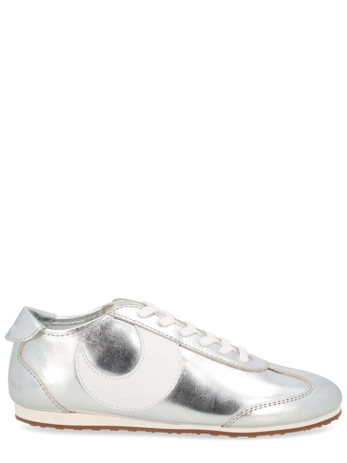 Marine Serre Silver Leather Sneaker